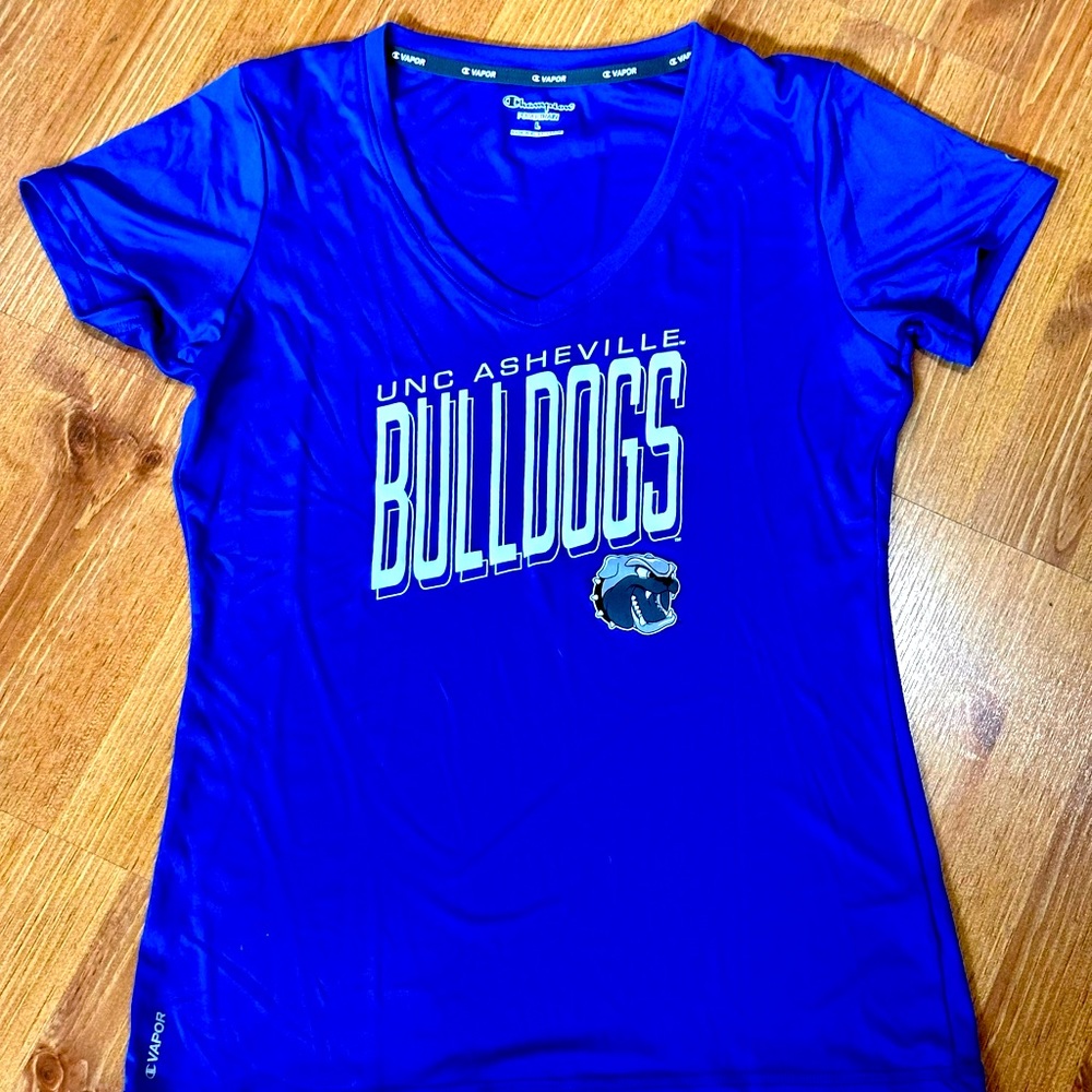 UNC Asheville Bulldogs Junior Large Champion Vapor Powertrain V Neck T Shirt